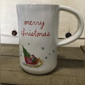 Rae Dunn Artisan collection Merry Christmas sleigh/North Pole 22oz. Mug